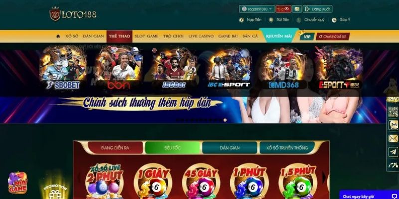 Sảnh cược thể thao Loto188 thu hút nhiều người tham gia